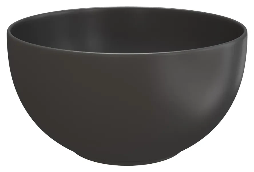 Fontana Bano toiletmeubel ribbelfront walnoot 40x22cm met mat zwarte waskom
