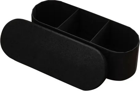 VEVOR Opvouwbare voetenbank met opbergruimte (ovaal), opvouwbare kruk met gevoerde zitting, draagvermogen tot 299,37 kg, 11 x 38 x 38 cm, voetenbank voor woonkamer, slaapkamer, gang, zwart