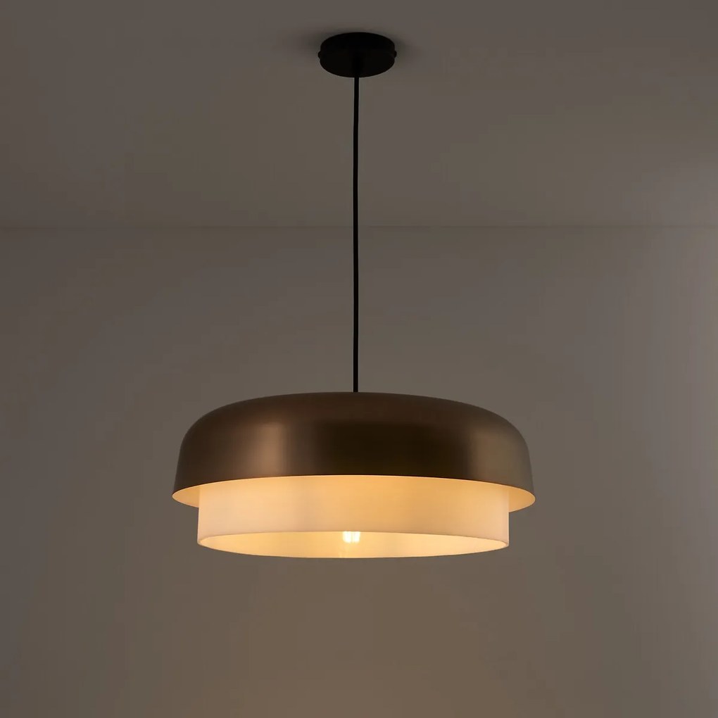 Metalen hanglamp met mokka afwerking, Clepsos