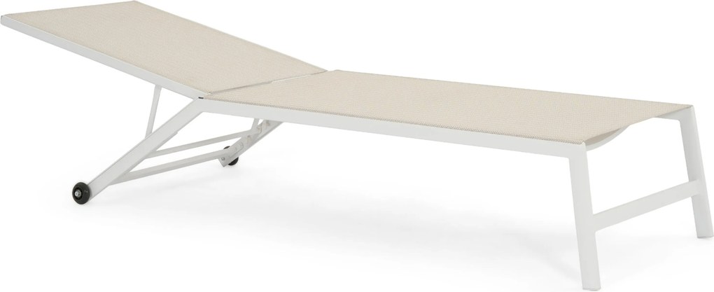 Lifestyle Garden Furniture Lento Ligbed Verstelbaar Textileen Wit