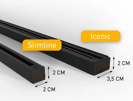 Modern railsysteem met 10 spots donker brons 1-fase - Slimline Uzzy