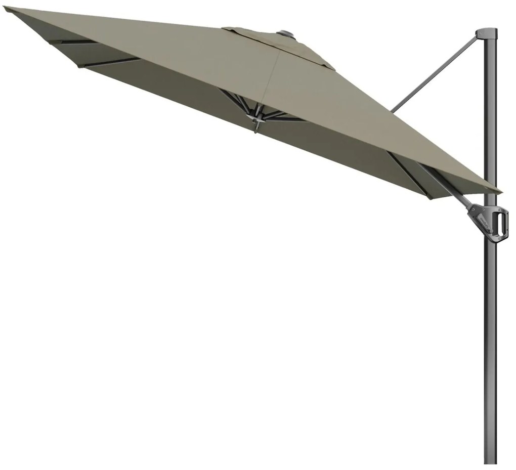 Platinum Voyager zweefparasol T1 2.5x2.5 m. - Taupe met ingraafvoet en hoes