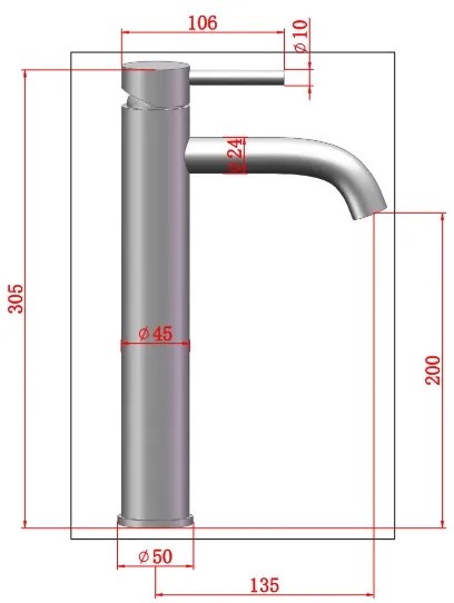 Saniclear Plus hoge wastafelkraan verouderd messing