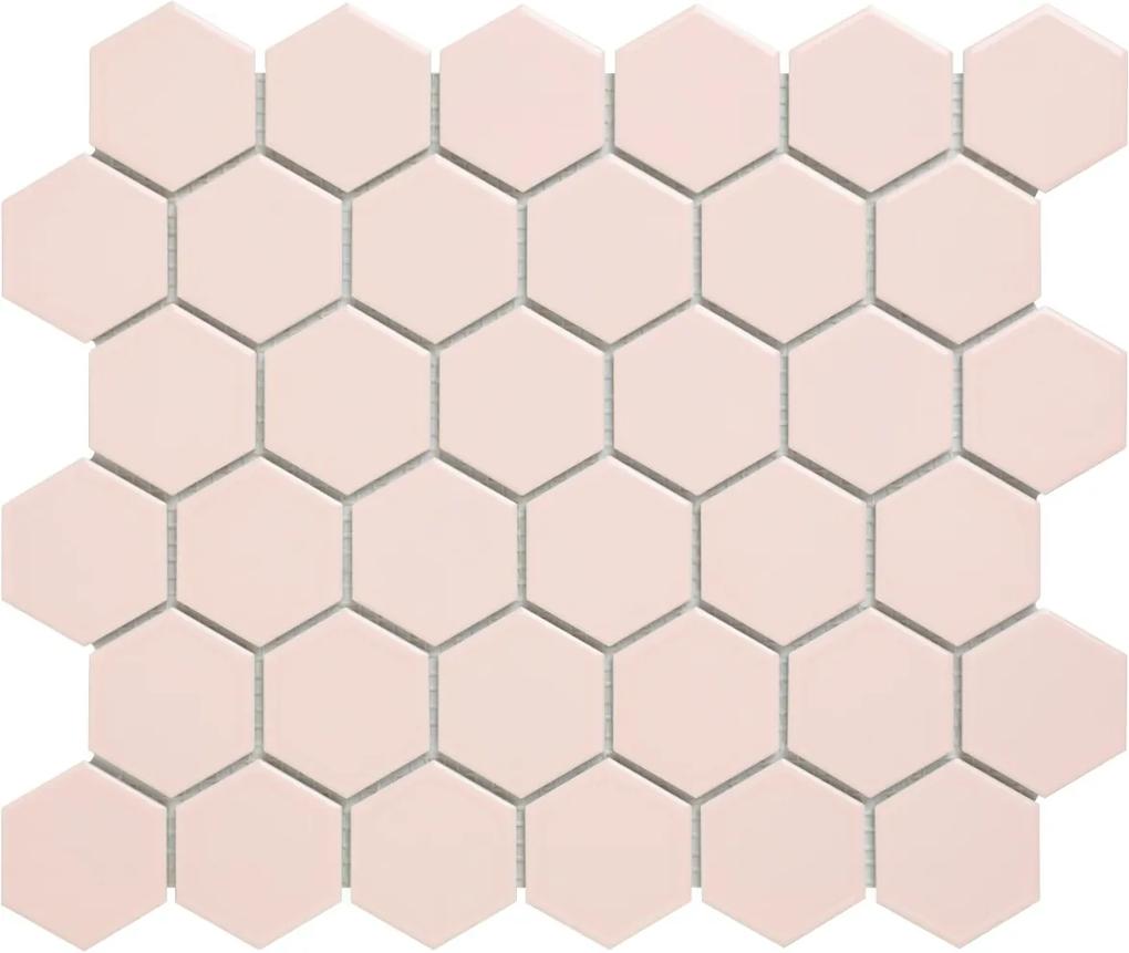 Mozaiek Barcelona Hexagon Roze 5,1x5,9