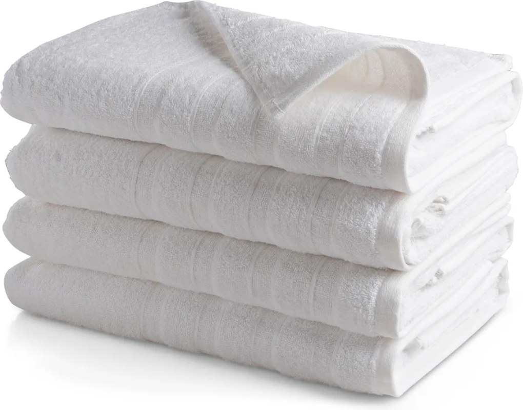 Handdoek DoubleLife Recycled Cotton Collectie– 4 stuks – 70×140 – bright white