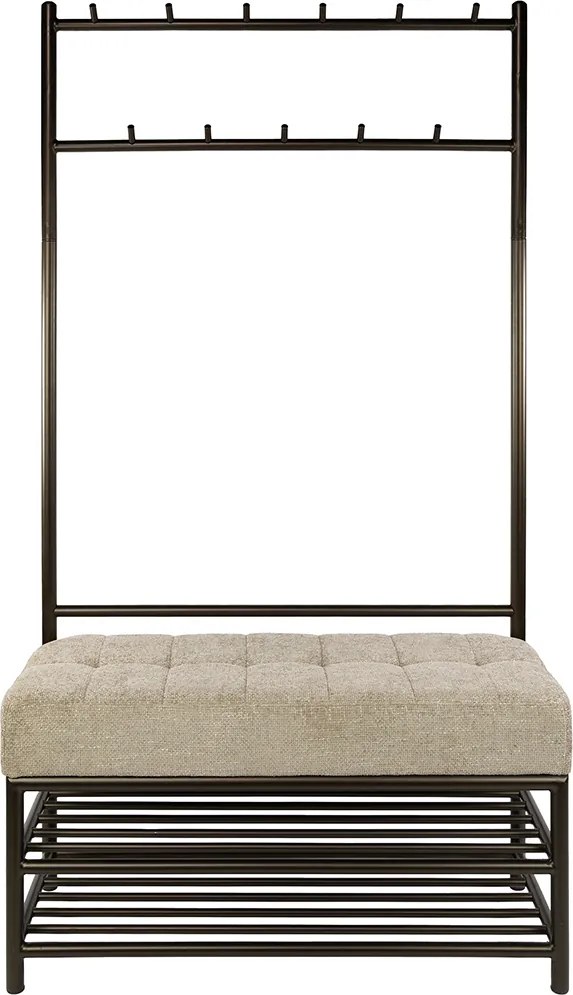 Garderobebank Met Brons Frame En Stof
