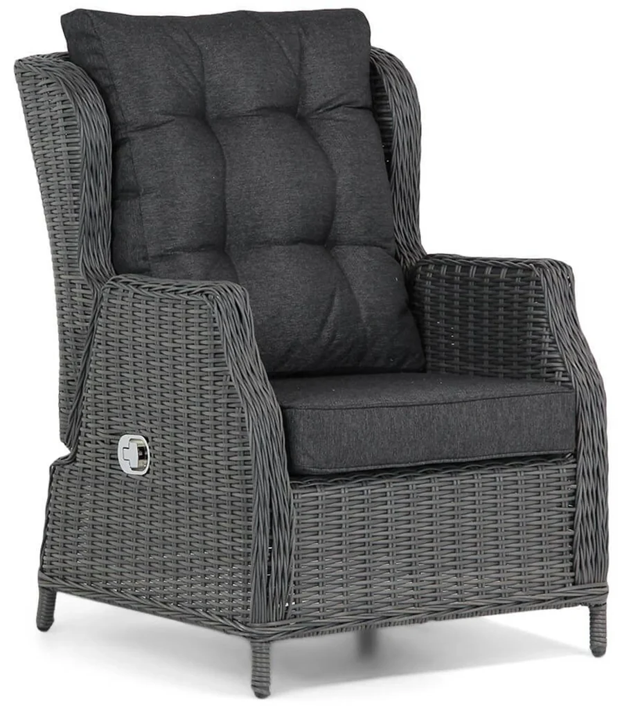 Bistroset 2 personen Wicker Zwart Garden Collections Chicago
