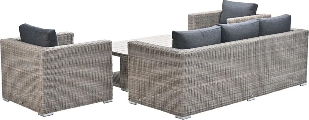 Garden Impressions Tennessee loungeset 4-delig vintage willow - texfiber