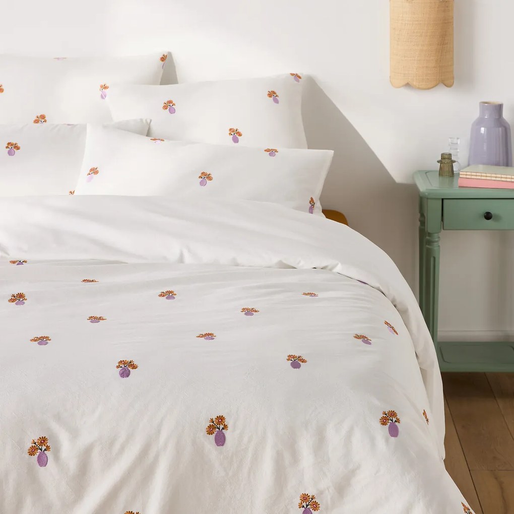 Dekbedovertrek vintage geborduurd katoen Ariette
