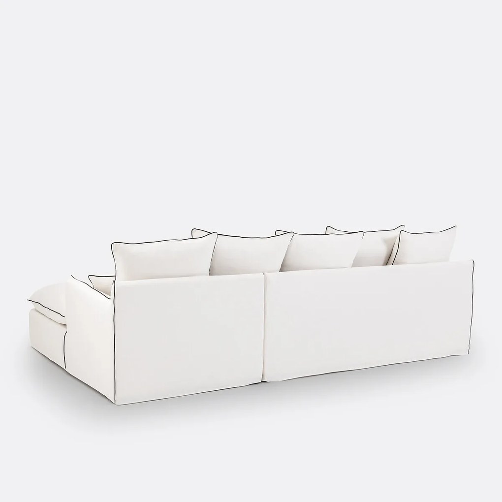 Hoes voor hoekbank, dik linnen, Odna