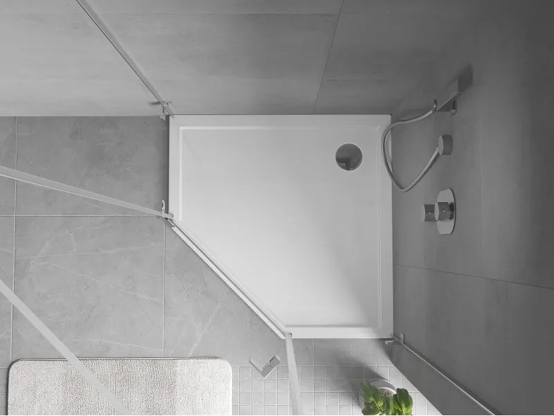 Mexen Flow vijfhoekige douchebak slim 80 x 80 cm, wit glans - 46P108080