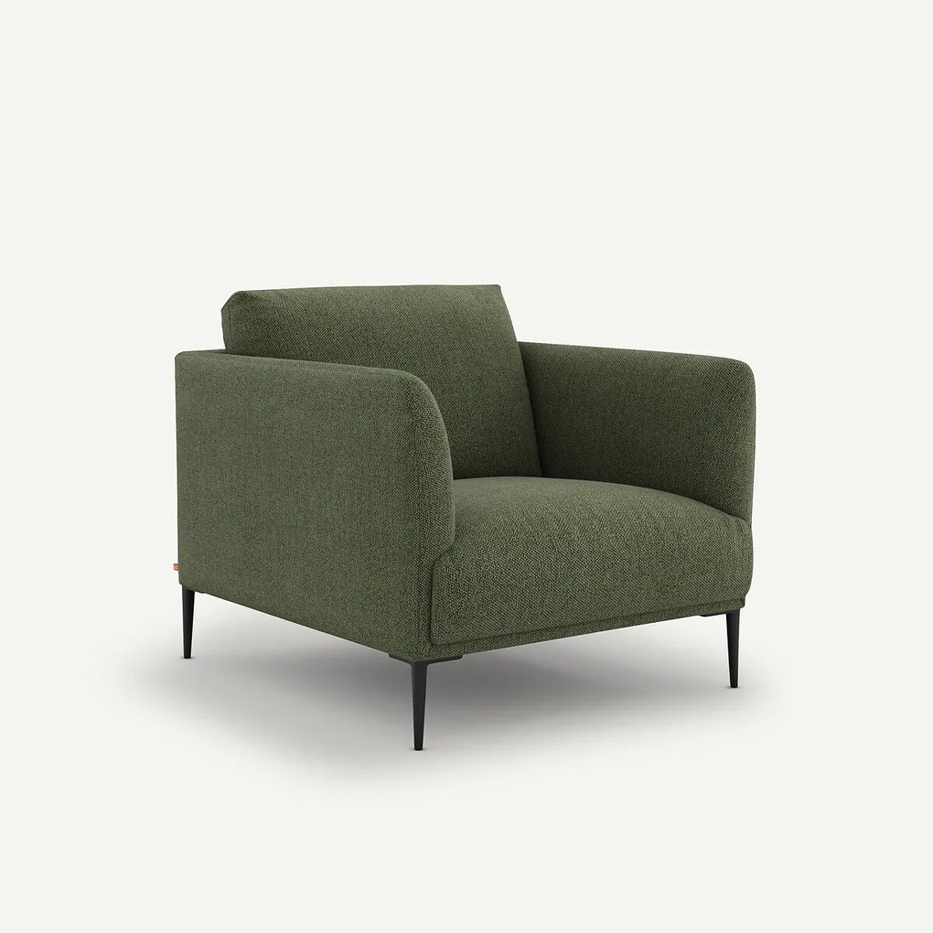 Fauteuil in gemêleerde badstof, Oscar, Emmanuel Gallina