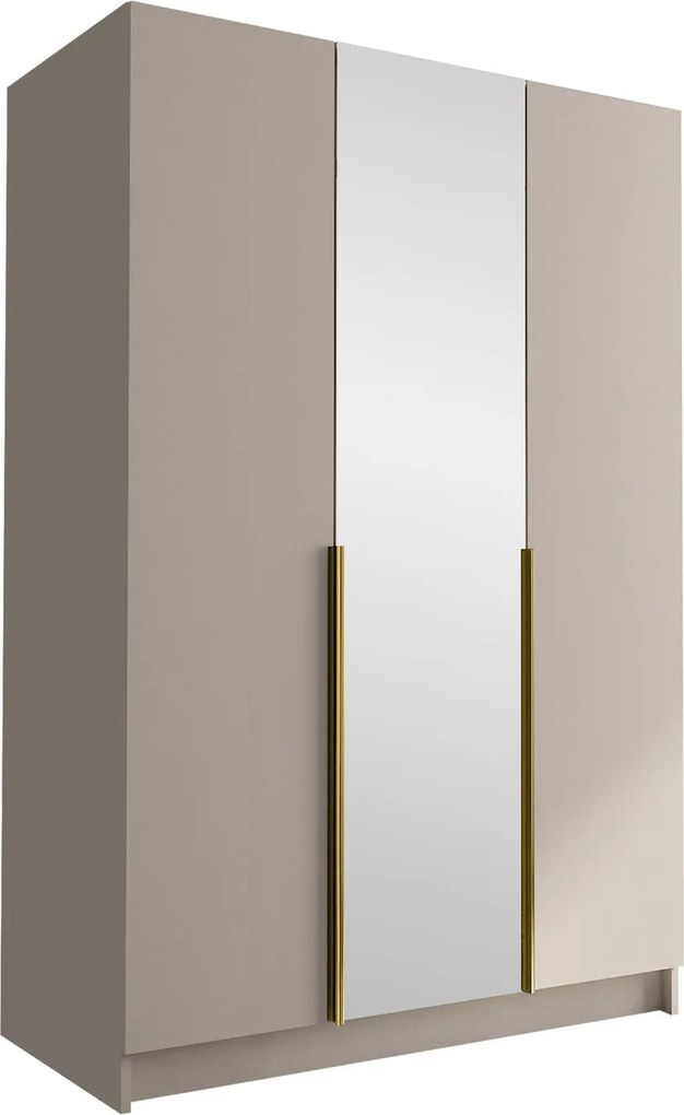 Kledingkast Closico 197, Kasjmier, Gouden, 215x150x58cm, 148.5 kg, Kledingkast deuren: Met scharnieren