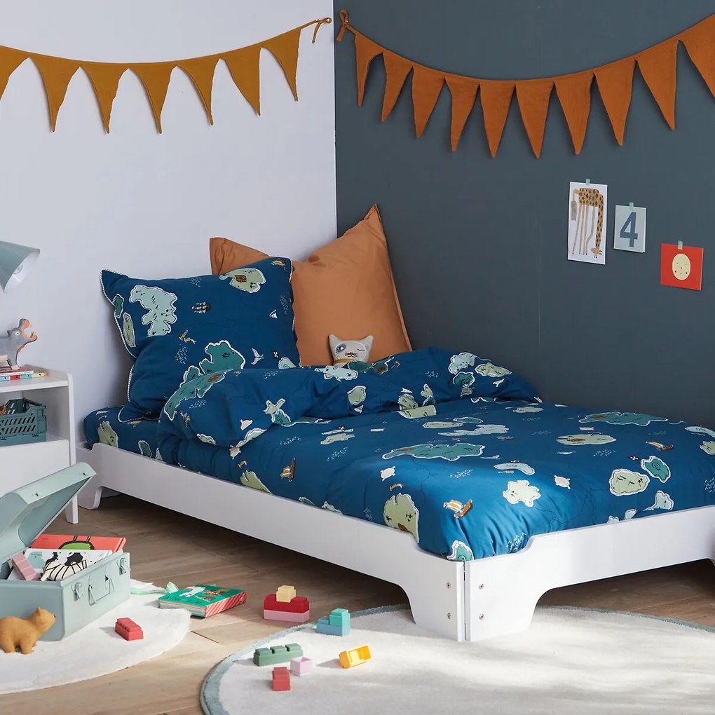 Bed met boxspring, stapelbaar, EGZIGU