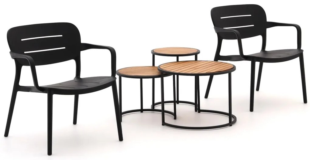 Bistro- en balkonset Forza  | 2 personen | Tuinset kunststof | 5-delig | Kees Smit Tuinmeubelen