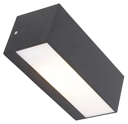 Moderne wandlamp zwart met lichteffect IP54 - Houks