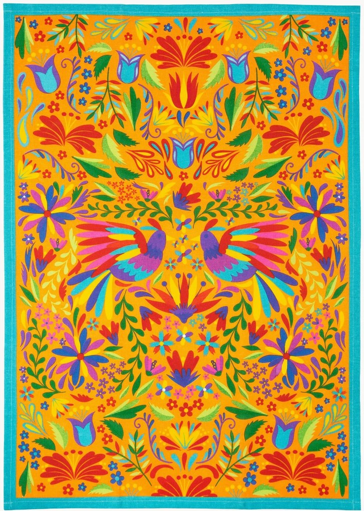 Theedoeken Mexican Flowers, 2-delig