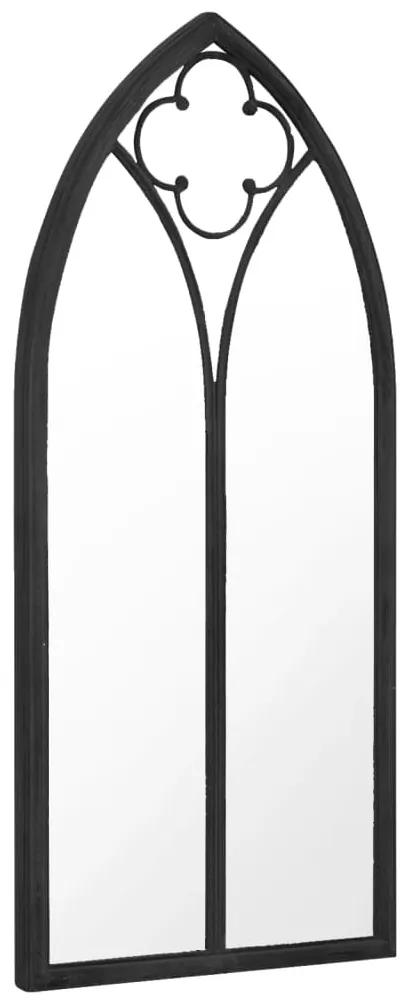 vidaXL Tuinspiegel 70x30 cm ijzer zwart