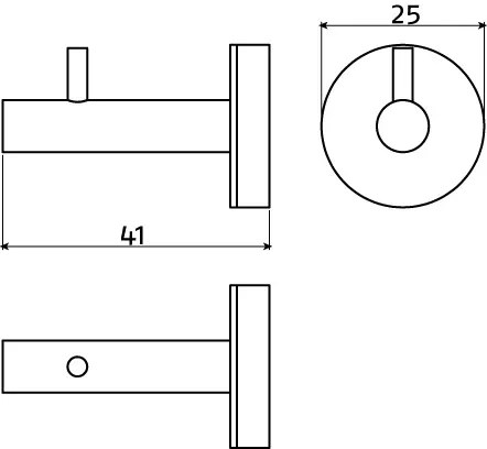 Clou Slim handdoekhaakjes RVS geborsteld - set van 2