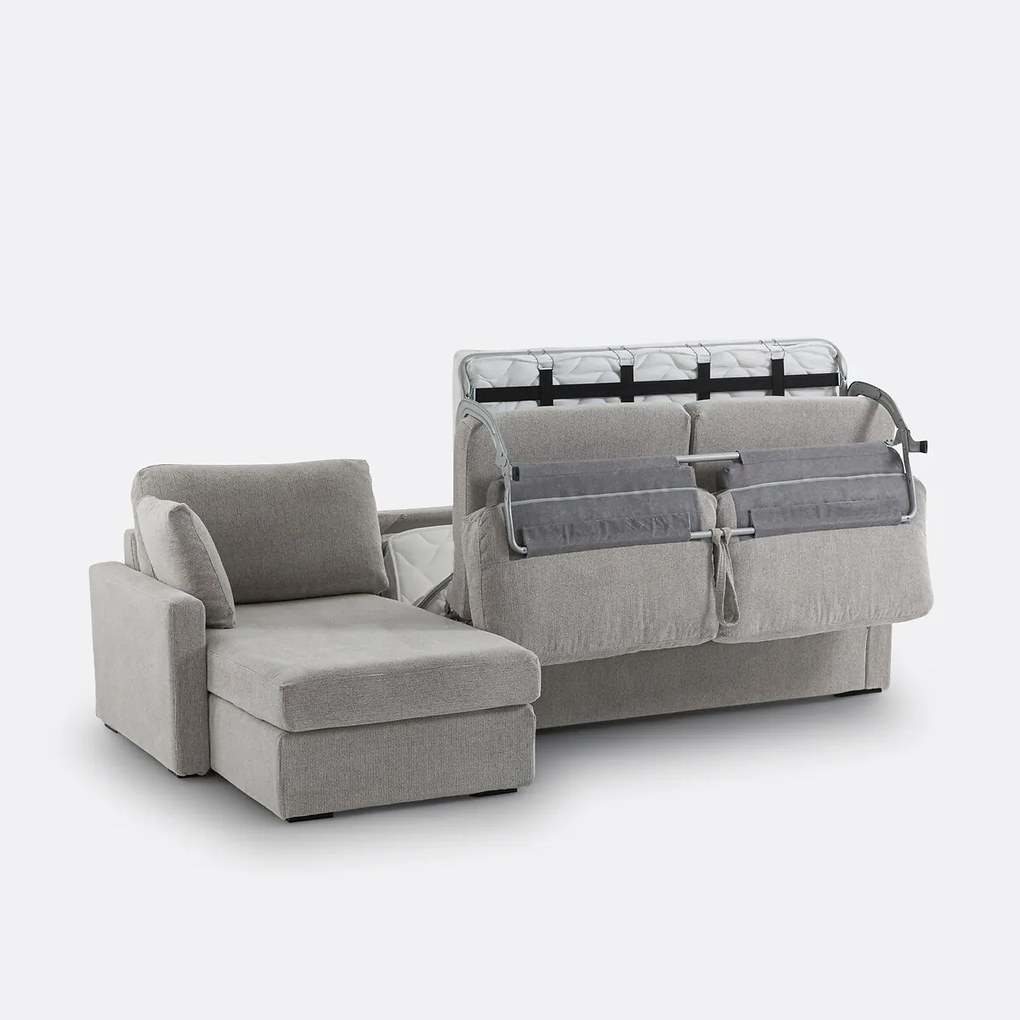 Gestructureerde gemêleerde hoekslaapbank, schuim, Timor