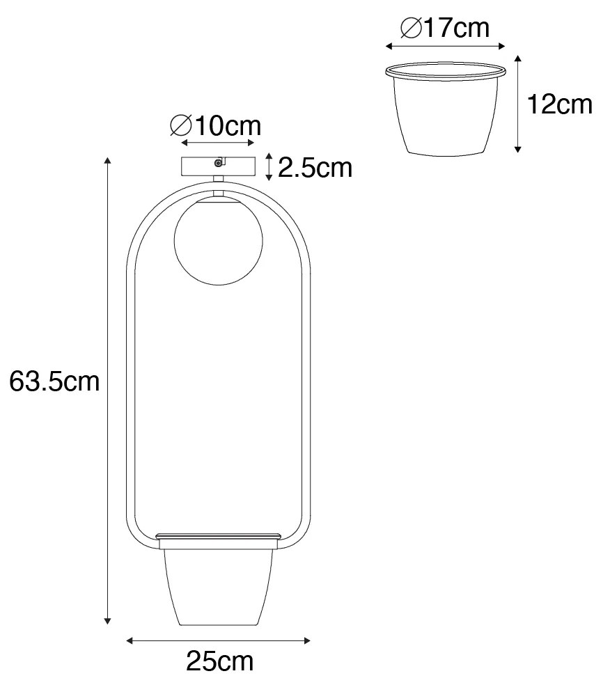 Art deco plafondlamp goud met wit glas - Isabella