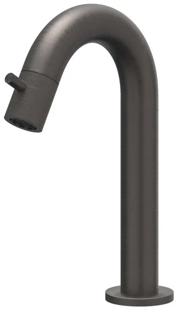 IVY Concord Fonteinkraan - gebogen - opbouw - laag - RVS316 - geborsteld carbon black PVD 6401064
