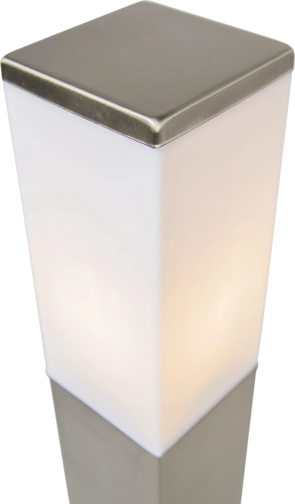 Moderne buitenlamp paal staal 80 cm IP44 - Malios
