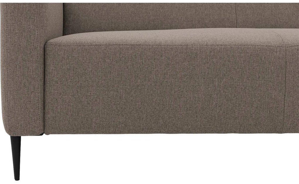 Goossens  Key West bruin, stof, 2,5-zits, modern design met ligelement rechts