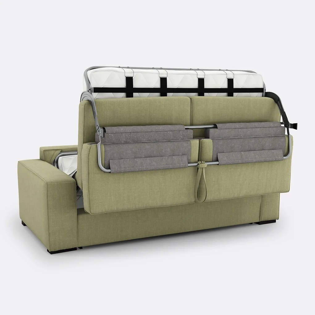 Slaapbank van katoen en linnen, 2, 3 of 4 zits, Comfort Bultex® Cécilia