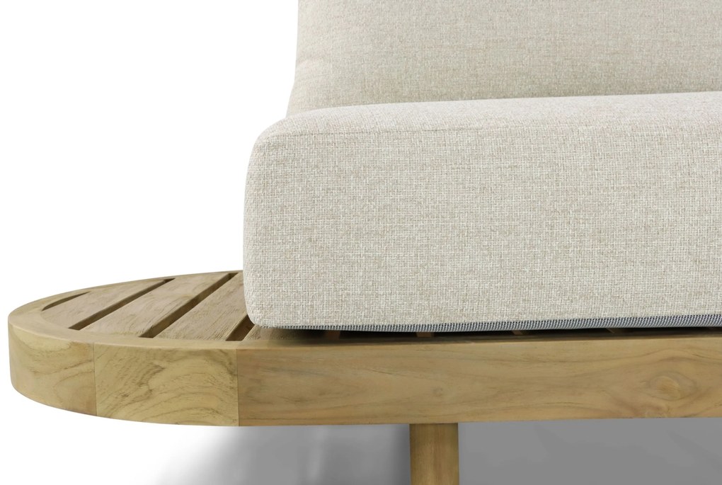 Hoek loungeset 5 personen Teak Old teak greywash  Santika Furniture Santika