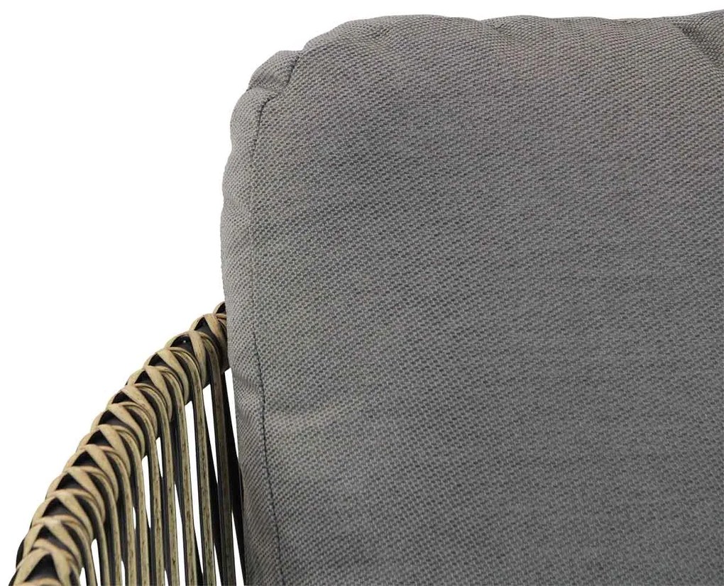 Tuinset 4 personen 180 cm Aluminium/wicker Taupe Coco Nathan/Vienna