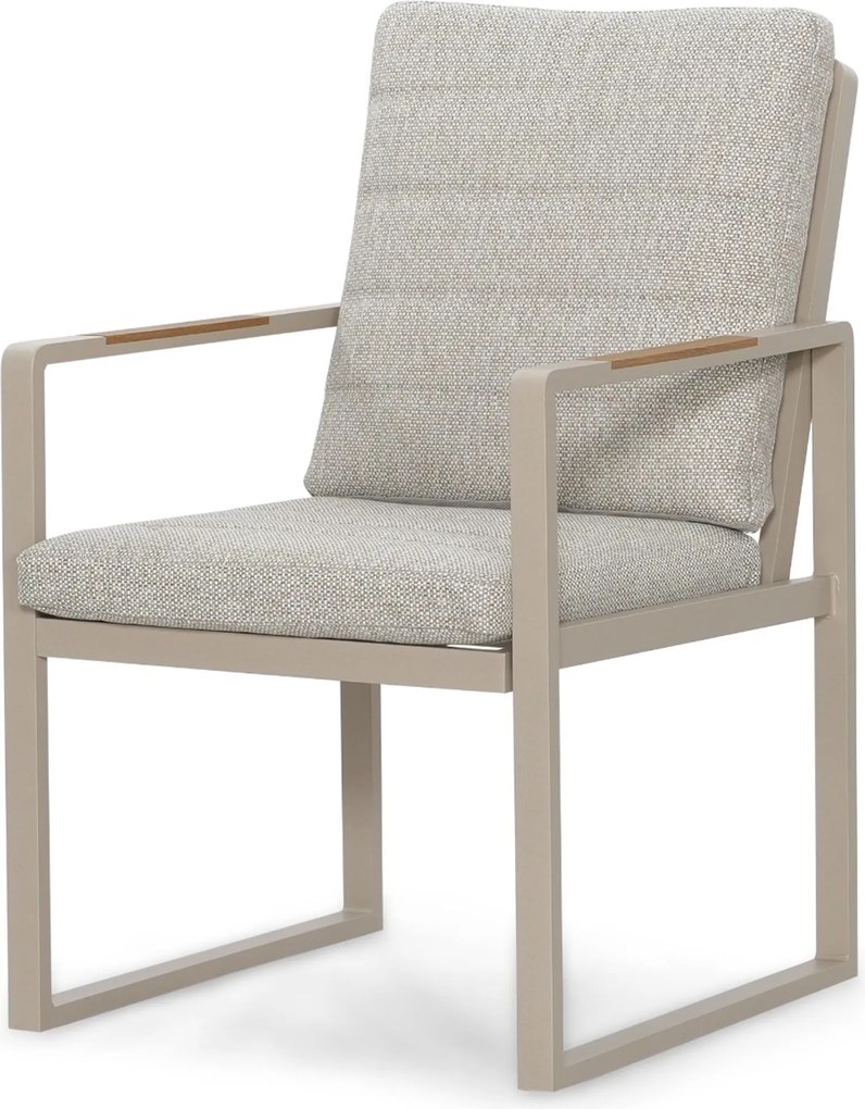 Tuinset 6 personen 210 cm Aluminium Taupe Lifestyle Garden Furniture Alessio/Creta