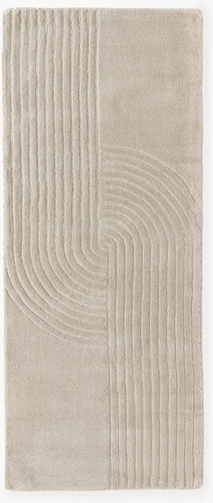 Handgetuft wollen loper Mason