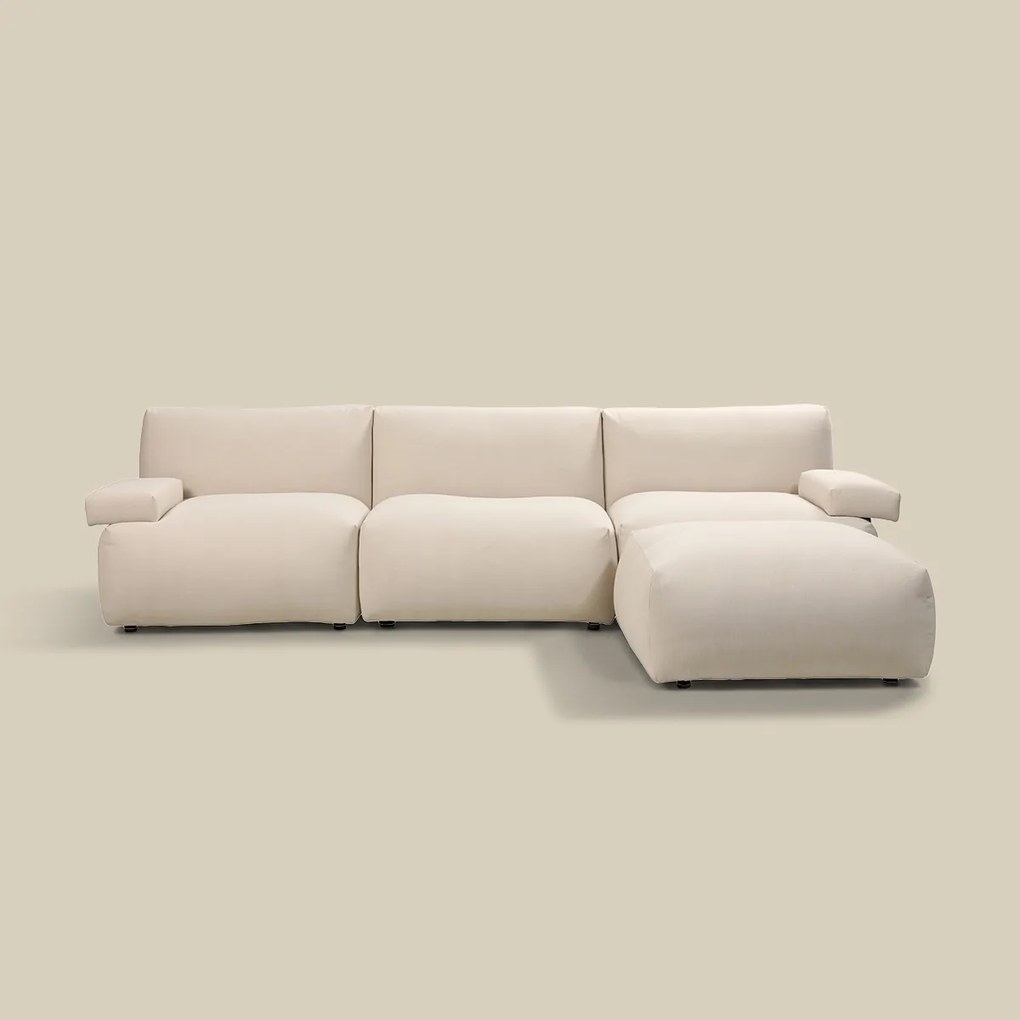 Modulaire Bank Met Hocker Creme
