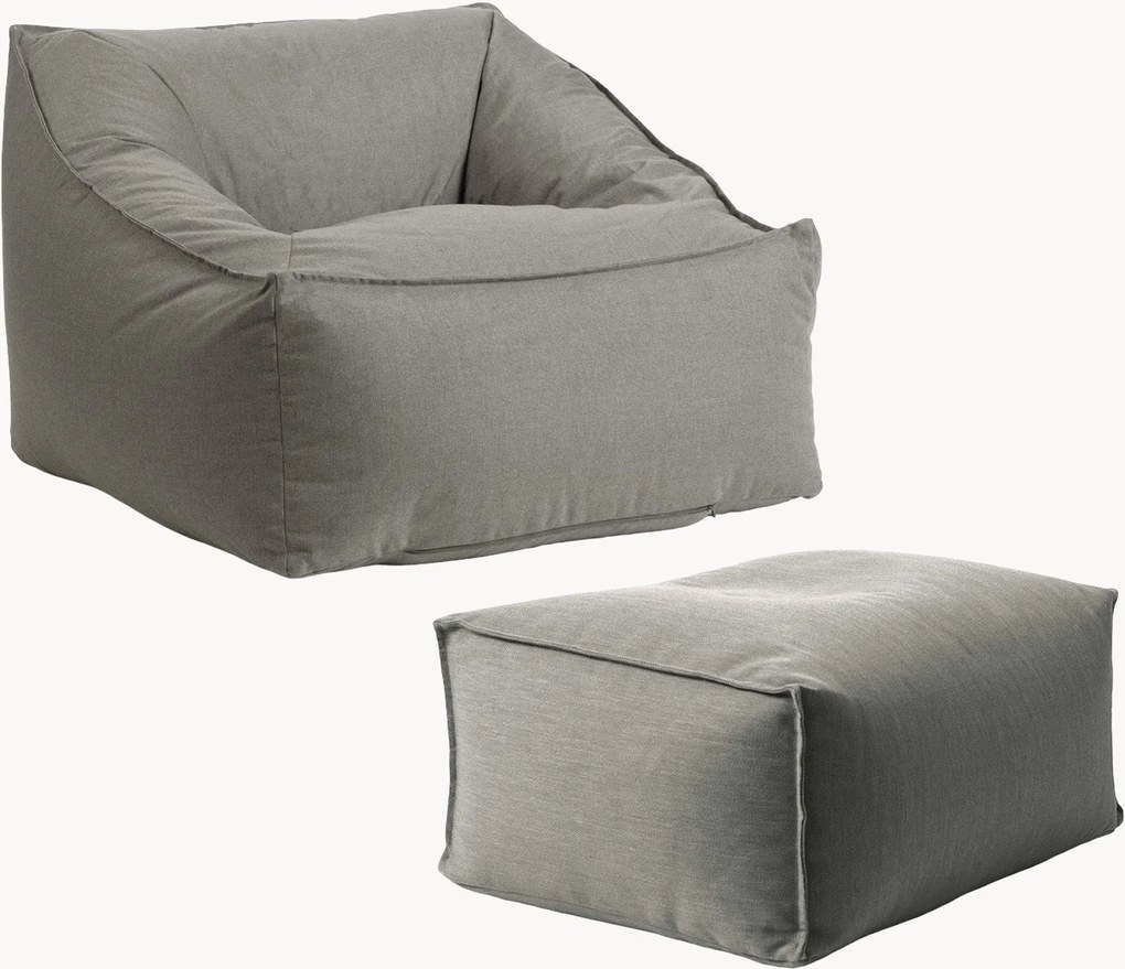Outdoor Olefin zitzak fauteuil De Sunnyboy met poef