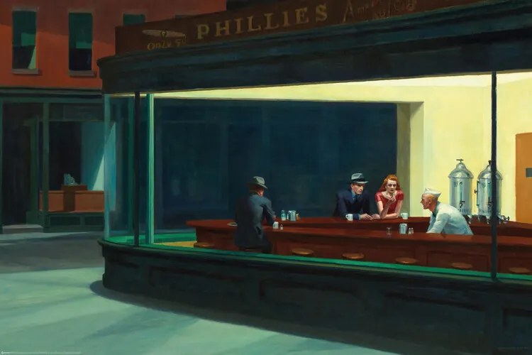Poster Nachtwakers, Edward Hopper
