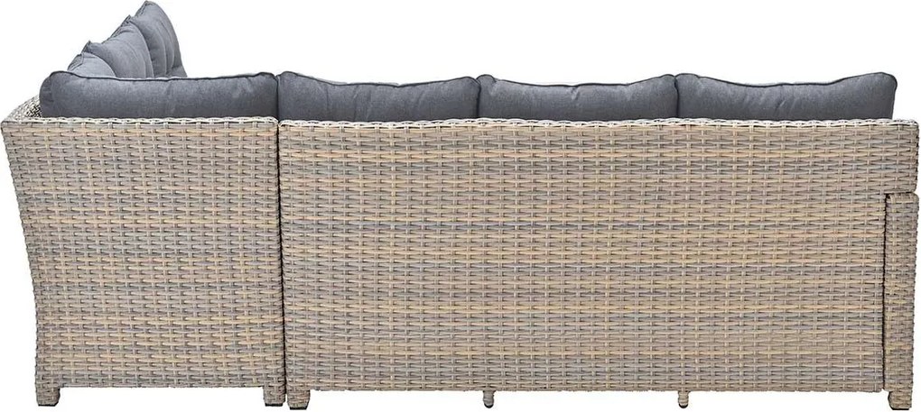 Garden Impressions Alaska lounge dining set 6-delig links - vintage willow - light teak vironwood