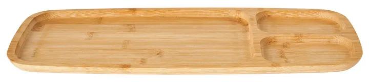 Tray bamboe - 3 vakken - 38x16 cm