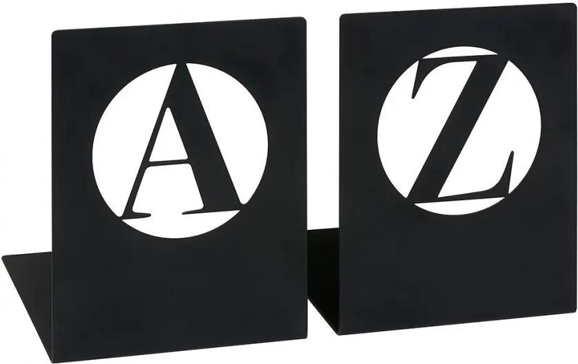 Libri_x boekensteun A-Z modern zwart
