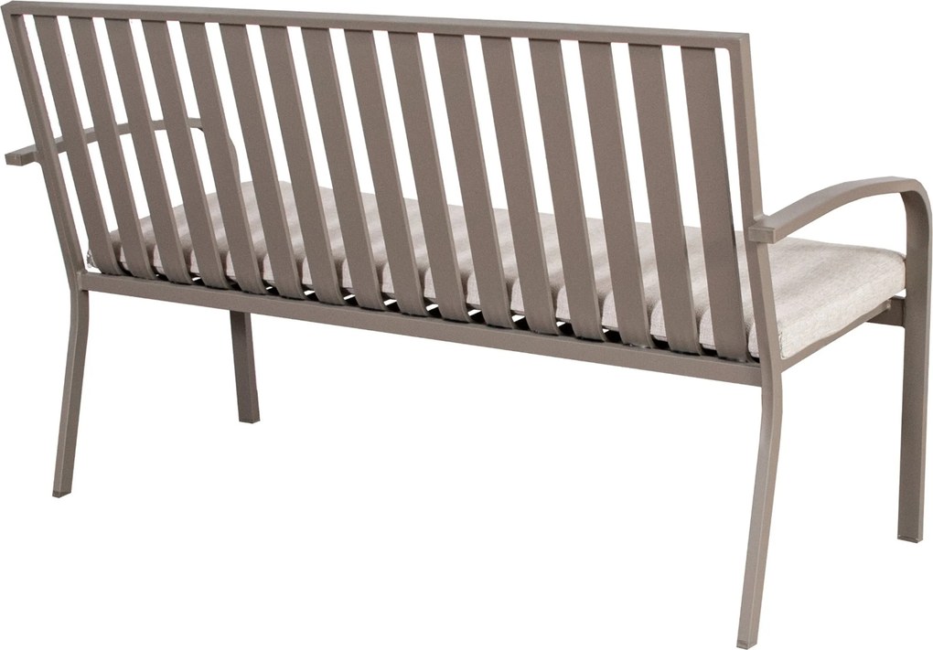 Milan Alu -seater Bench Taupe Zand/Beige