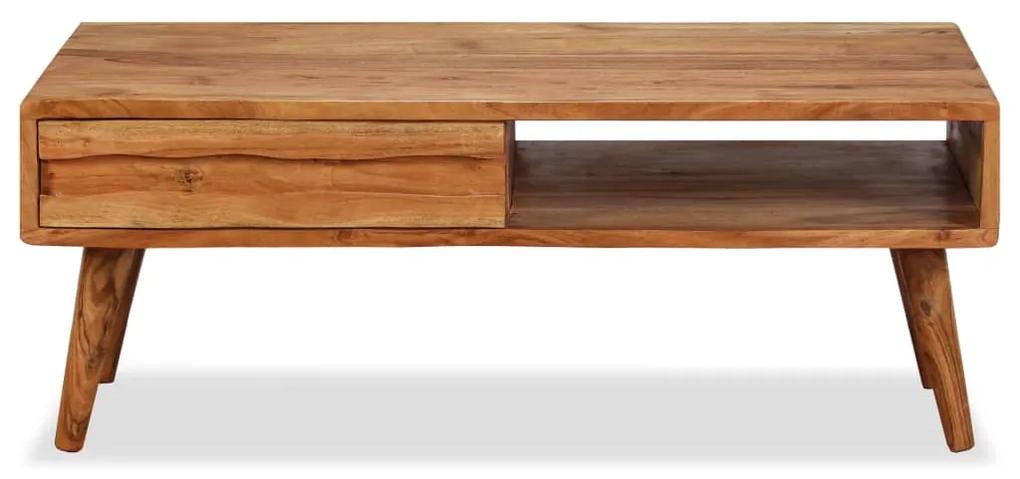 vidaXL Salontafel met bewerkte lade 100x50x40 cm massief hout