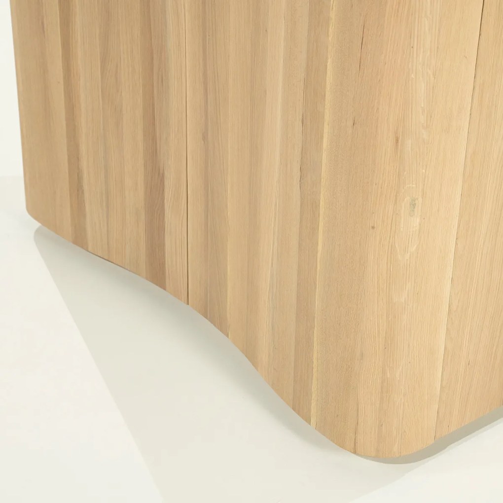 Hoge Design Kast Eikenhout Naturel - 120x50x210cm.