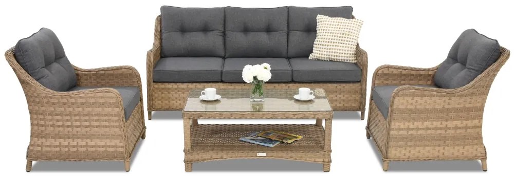 Technorattan meubelen Toledo Coffee 5 Garden Point cappuccino