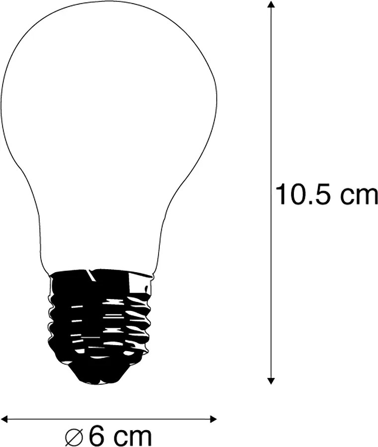 Set van 5 E27 LED lamp A60 helder 6W 630 lm 2200K