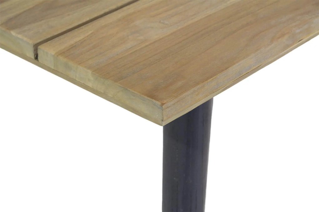 Dining Tuintafel rechthoekig 180 x 100 cm Teak Grijs Montana