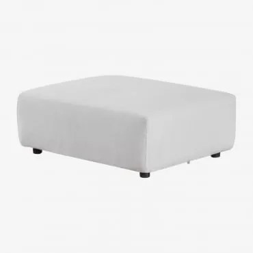 Rechthoekige Poef 105x85 Cm Bruna Stof Gris Glacial - Sklum