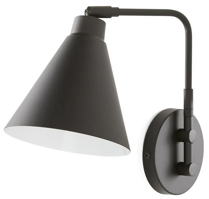 Wandlamp in metaal met verstelbare arm, Hiba