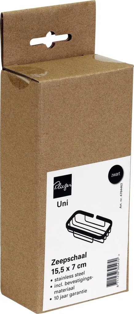 Plieger Vigo zeepschaal geborsteld mat zwart