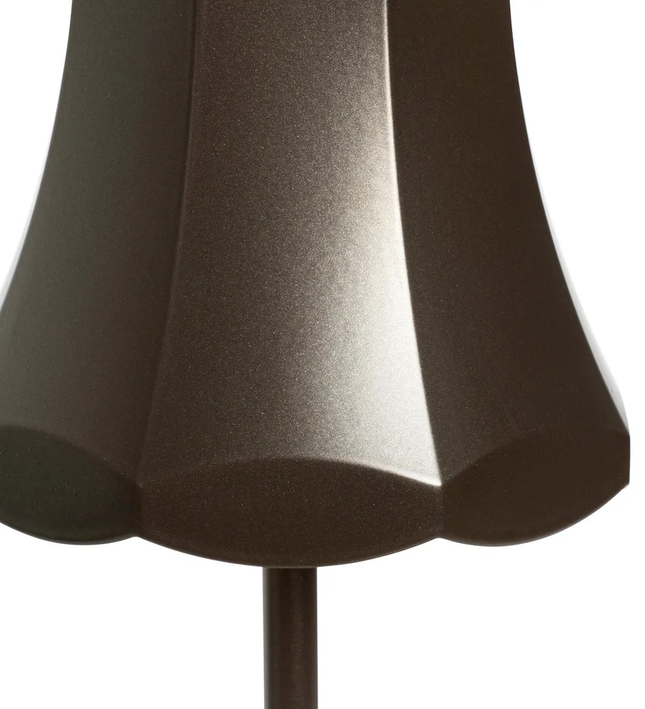 Buitenlamp met dimmer LED Retro tafellamp met dimmer donkerbrons oplaadbaar IP44 - Granny Retro IP44 Buitenverlichting Lamp