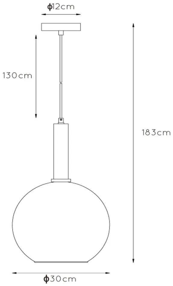 Lucide Marius hanglamp 30cm 1x E27 zwart